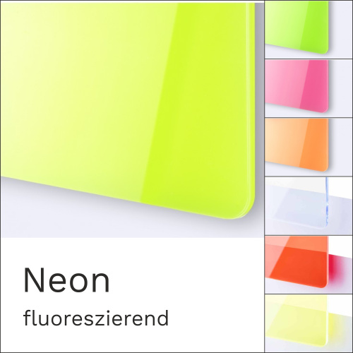 Acrylglas neon / fluoreszierend
