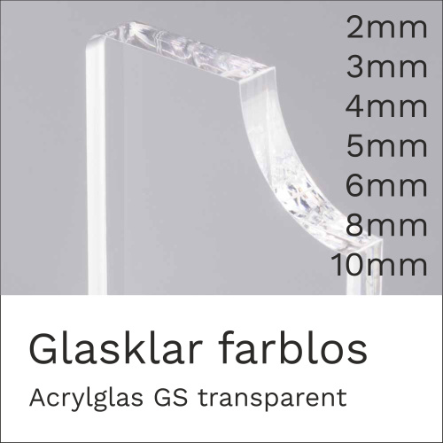 Acrylglas GS farblos transparent