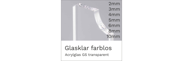 Acrylglas GS farblos transparent
