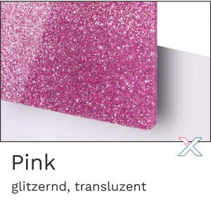 Acrylglas Glitter Pink
