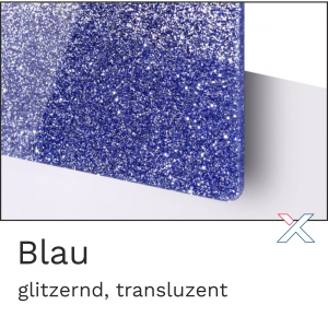 Acrylglas Glitter Blau