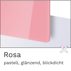 Acrylglas Pastell Rosa/Pink