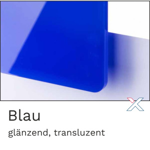 Acrylglas transluzent Blau