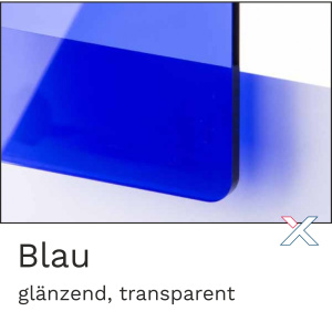 Acrylglas transparent Blau