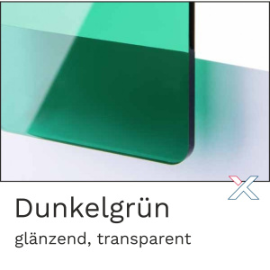Acrylglas transparent Dunkelgrün