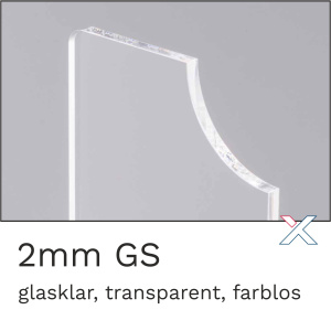 Acrylglas GS farblos transparent 2mm