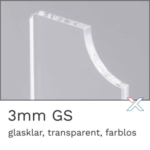 Acrylglas GS farblos transparent 3mm